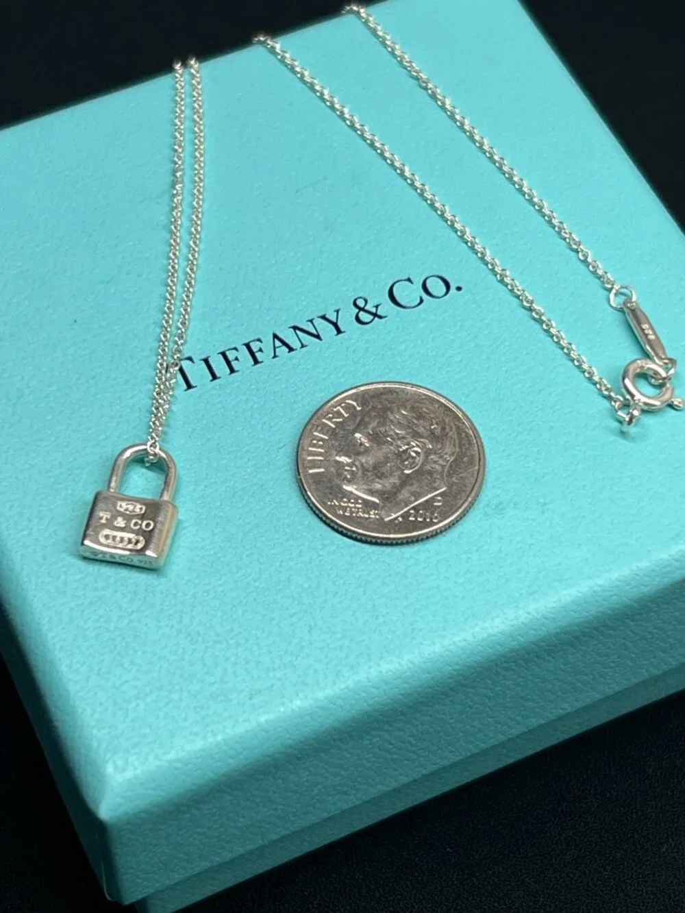 NWOT - Tiffany & Co. 1837 Iconic Lock Pendant Necklace Sterling Silver 925